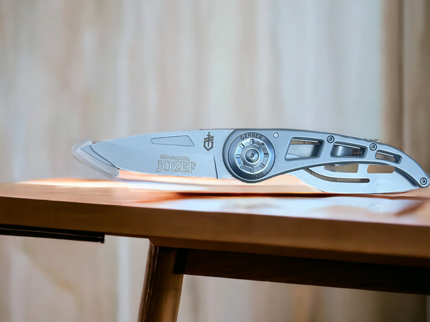 Legal Engraved Etched folding hobby camp outdoors daily pocket knife step dad gift present
