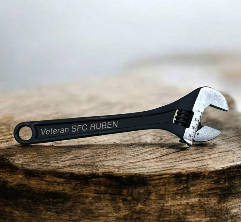Tools gift for dad step father brother boy friend laser engraved adjustable wrench