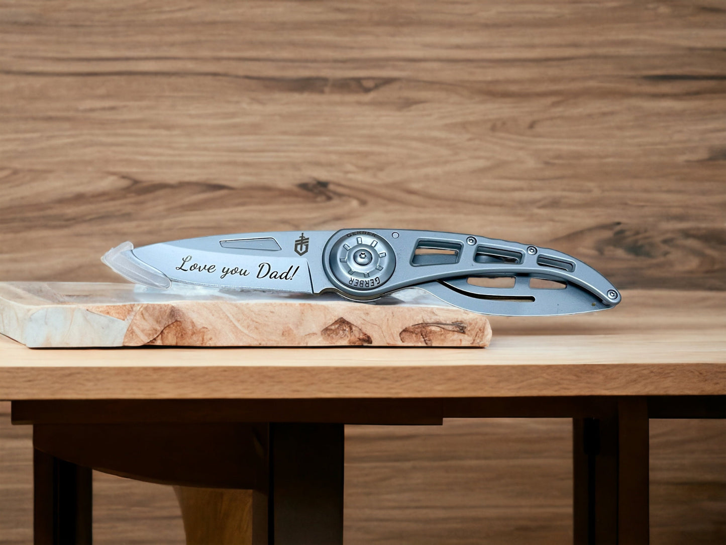 Legal Engraved Etched folding hobby camp outdoors daily pocket knife step dad gift present