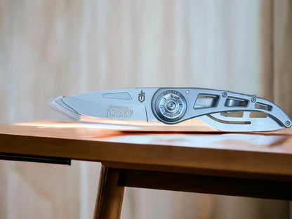 Legal Engraved Etched folding hobby camp outdoors daily pocket knife step dad gift present
